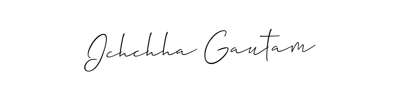 The best way (Allison_Script) to make a short signature is to pick only two or three words in your name. The name Ichchha Gautam include a total of six letters. For converting this name. Ichchha Gautam signature style 2 images and pictures png