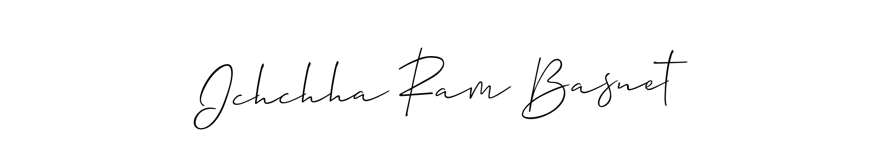 Make a beautiful signature design for name Ichchha Ram Basnet. With this signature (Allison_Script) style, you can create a handwritten signature for free. Ichchha Ram Basnet signature style 2 images and pictures png