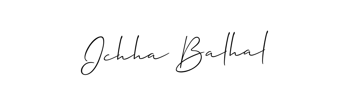 Also we have Ichha Balhal name is the best signature style. Create professional handwritten signature collection using Allison_Script autograph style. Ichha Balhal signature style 2 images and pictures png