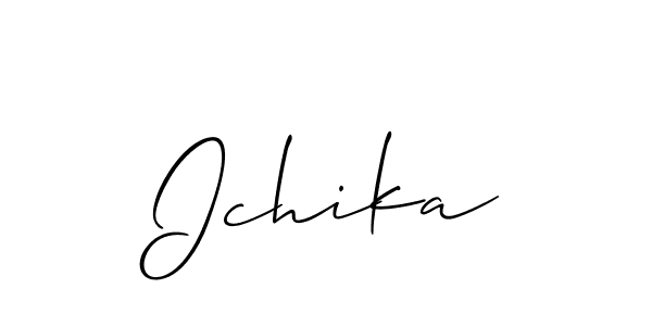 You should practise on your own different ways (Allison_Script) to write your name (Ichika) in signature. don't let someone else do it for you. Ichika signature style 2 images and pictures png