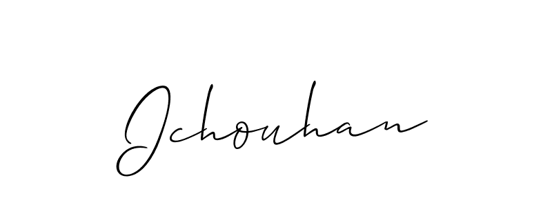 This is the best signature style for the Ichouhan name. Also you like these signature font (Allison_Script). Mix name signature. Ichouhan signature style 2 images and pictures png