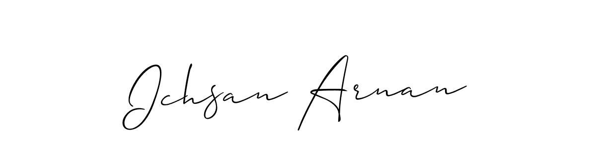 Best and Professional Signature Style for Ichsan Arnan. Allison_Script Best Signature Style Collection. Ichsan Arnan signature style 2 images and pictures png