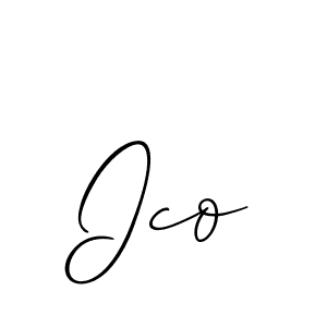 You should practise on your own different ways (Allison_Script) to write your name (Ico) in signature. don't let someone else do it for you. Ico signature style 2 images and pictures png