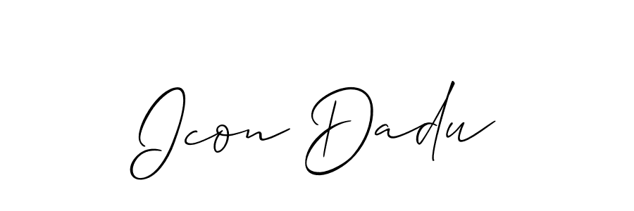 Design your own signature with our free online signature maker. With this signature software, you can create a handwritten (Allison_Script) signature for name Icon Dadu. Icon Dadu signature style 2 images and pictures png