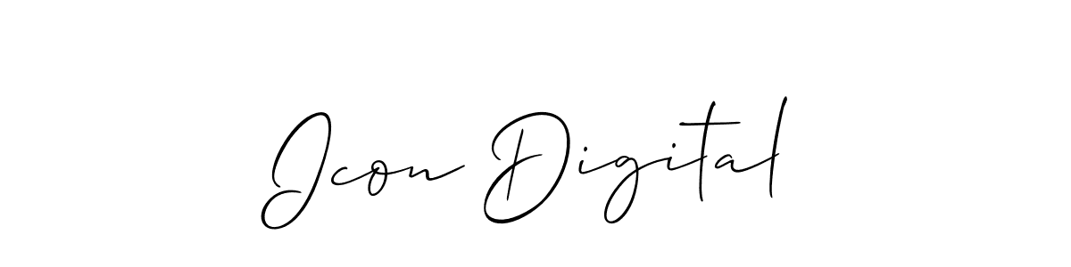 This is the best signature style for the Icon Digital name. Also you like these signature font (Allison_Script). Mix name signature. Icon Digital signature style 2 images and pictures png