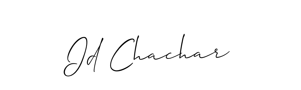 Design your own signature with our free online signature maker. With this signature software, you can create a handwritten (Allison_Script) signature for name Id Chachar. Id Chachar signature style 2 images and pictures png