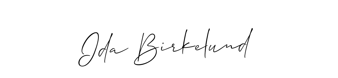 if you are searching for the best signature style for your name Ida Birkelund. so please give up your signature search. here we have designed multiple signature styles  using Allison_Script. Ida Birkelund signature style 2 images and pictures png