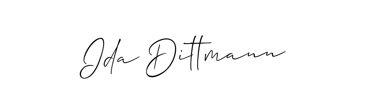 Allison_Script is a professional signature style that is perfect for those who want to add a touch of class to their signature. It is also a great choice for those who want to make their signature more unique. Get Ida Dittmann name to fancy signature for free. Ida Dittmann signature style 2 images and pictures png