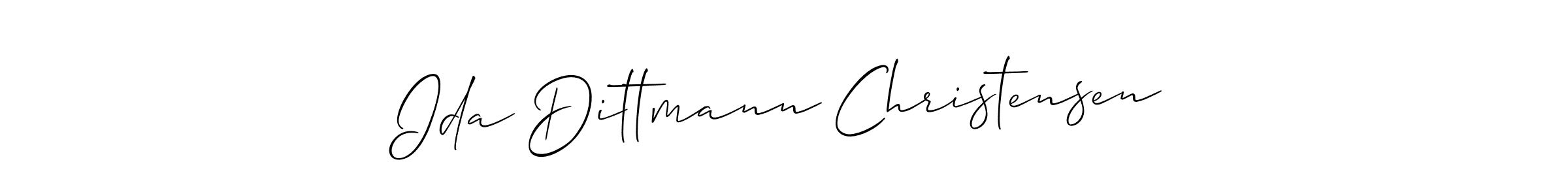 How to make Ida Dittmann Christensen signature? Allison_Script is a professional autograph style. Create handwritten signature for Ida Dittmann Christensen name. Ida Dittmann Christensen signature style 2 images and pictures png