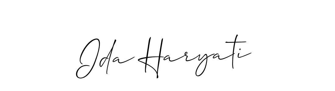 This is the best signature style for the Ida Haryati name. Also you like these signature font (Allison_Script). Mix name signature. Ida Haryati signature style 2 images and pictures png