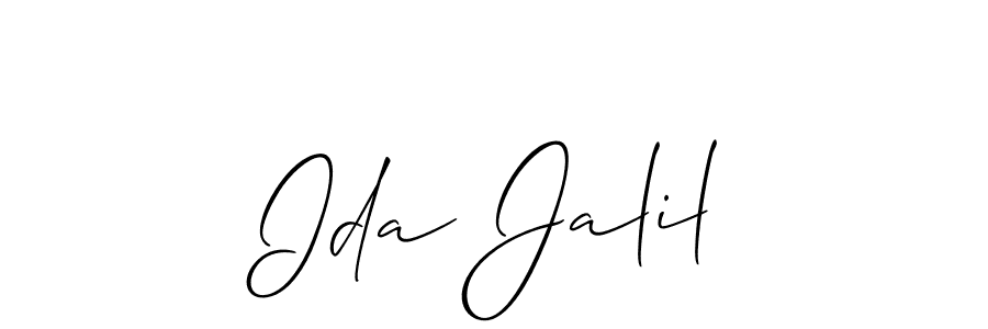 Design your own signature with our free online signature maker. With this signature software, you can create a handwritten (Allison_Script) signature for name Ida Jalil. Ida Jalil signature style 2 images and pictures png