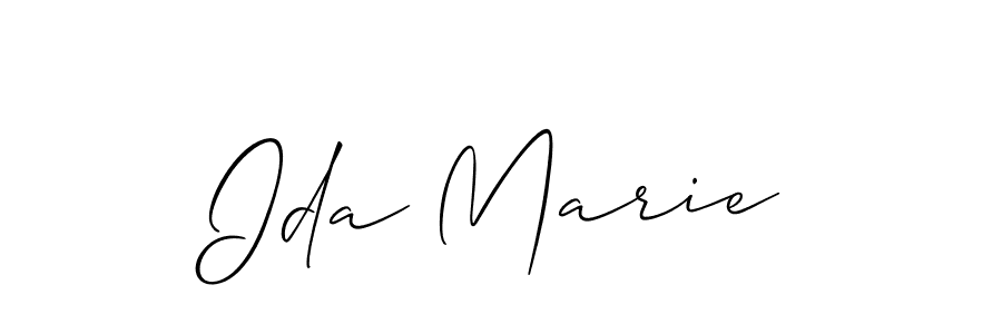 Also You can easily find your signature by using the search form. We will create Ida Marie name handwritten signature images for you free of cost using Allison_Script sign style. Ida Marie signature style 2 images and pictures png