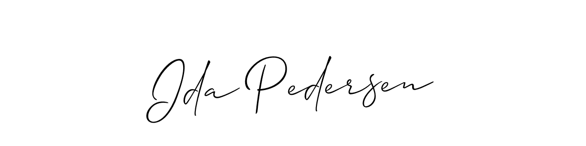Allison_Script is a professional signature style that is perfect for those who want to add a touch of class to their signature. It is also a great choice for those who want to make their signature more unique. Get Ida Pedersen name to fancy signature for free. Ida Pedersen signature style 2 images and pictures png
