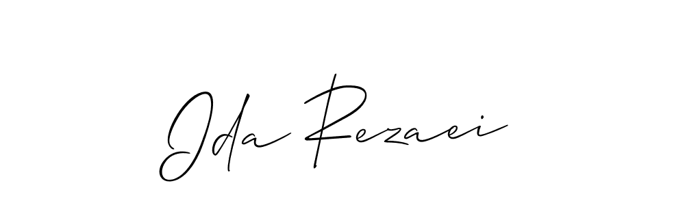 How to make Ida Rezaei name signature. Use Allison_Script style for creating short signs online. This is the latest handwritten sign. Ida Rezaei signature style 2 images and pictures png