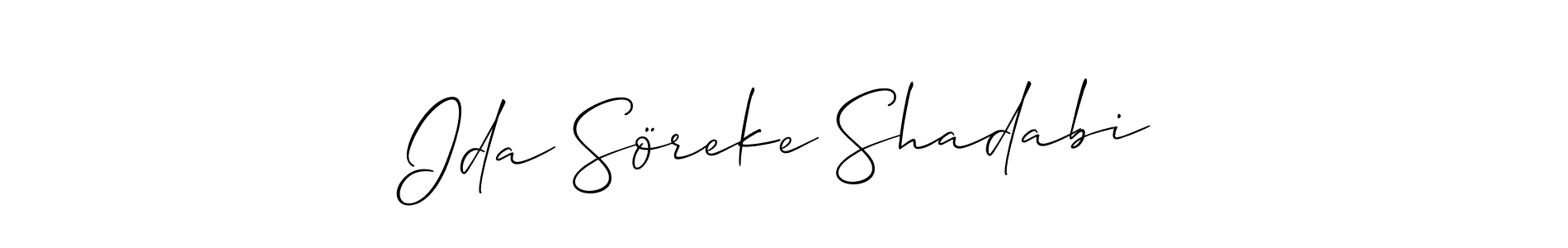 Best and Professional Signature Style for Ida Söreke Shadabi. Allison_Script Best Signature Style Collection. Ida Söreke Shadabi signature style 2 images and pictures png