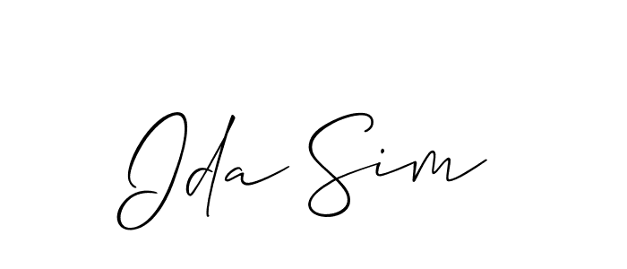 Best and Professional Signature Style for Ida Sim. Allison_Script Best Signature Style Collection. Ida Sim signature style 2 images and pictures png