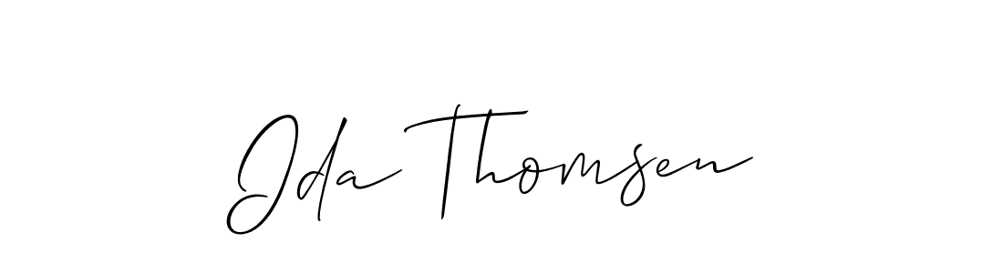 Ida Thomsen stylish signature style. Best Handwritten Sign (Allison_Script) for my name. Handwritten Signature Collection Ideas for my name Ida Thomsen. Ida Thomsen signature style 2 images and pictures png