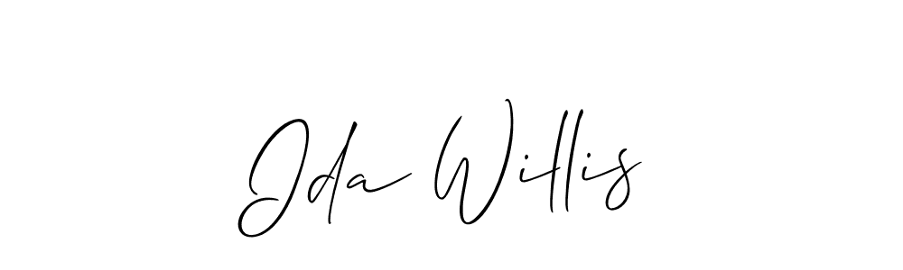 How to make Ida Willis name signature. Use Allison_Script style for creating short signs online. This is the latest handwritten sign. Ida Willis signature style 2 images and pictures png