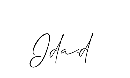 Make a beautiful signature design for name Ida.d. Use this online signature maker to create a handwritten signature for free. Ida.d signature style 2 images and pictures png