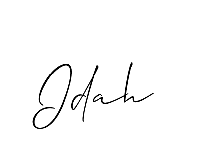 Make a beautiful signature design for name Idah. With this signature (Allison_Script) style, you can create a handwritten signature for free. Idah signature style 2 images and pictures png