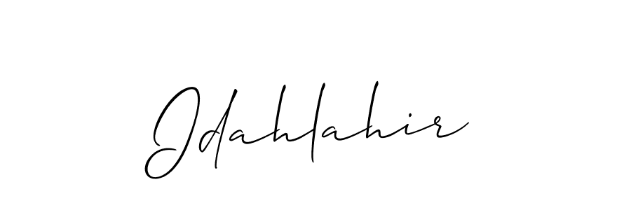 The best way (Allison_Script) to make a short signature is to pick only two or three words in your name. The name Idahlahir include a total of six letters. For converting this name. Idahlahir signature style 2 images and pictures png