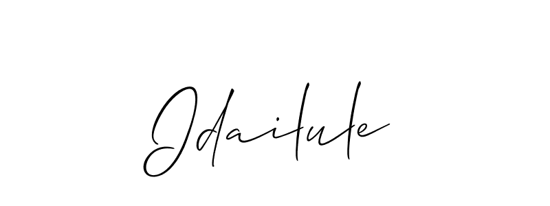 Allison_Script is a professional signature style that is perfect for those who want to add a touch of class to their signature. It is also a great choice for those who want to make their signature more unique. Get Idailule name to fancy signature for free. Idailule signature style 2 images and pictures png