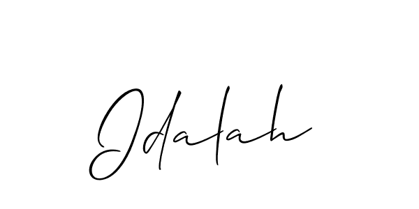 if you are searching for the best signature style for your name Idalah. so please give up your signature search. here we have designed multiple signature styles  using Allison_Script. Idalah signature style 2 images and pictures png