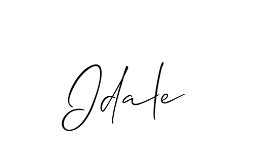 Idale stylish signature style. Best Handwritten Sign (Allison_Script) for my name. Handwritten Signature Collection Ideas for my name Idale. Idale signature style 2 images and pictures png