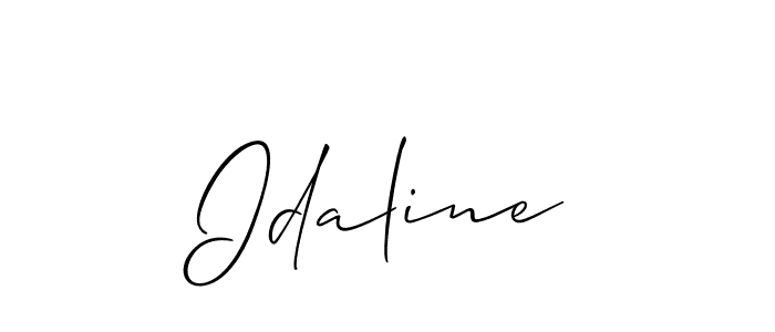 Make a beautiful signature design for name Idaline. With this signature (Allison_Script) style, you can create a handwritten signature for free. Idaline signature style 2 images and pictures png