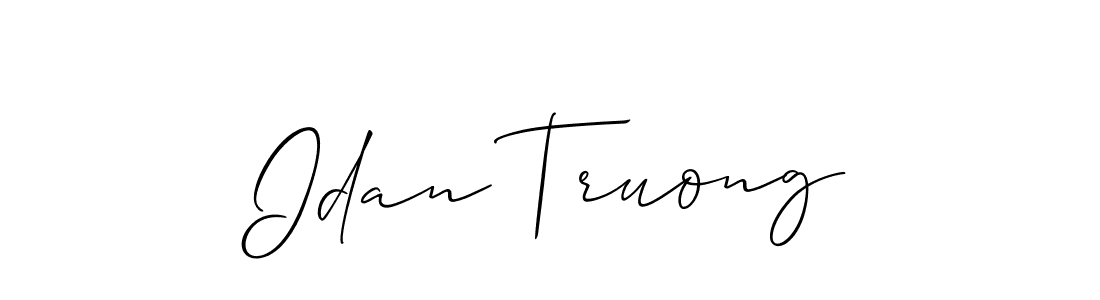 Idan Truong stylish signature style. Best Handwritten Sign (Allison_Script) for my name. Handwritten Signature Collection Ideas for my name Idan Truong. Idan Truong signature style 2 images and pictures png