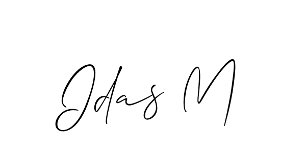 How to make Idas M name signature. Use Allison_Script style for creating short signs online. This is the latest handwritten sign. Idas M signature style 2 images and pictures png