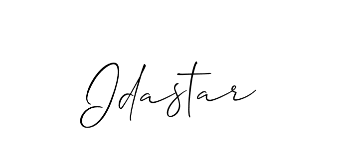 How to make Idastar signature? Allison_Script is a professional autograph style. Create handwritten signature for Idastar name. Idastar signature style 2 images and pictures png
