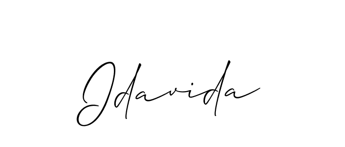 You should practise on your own different ways (Allison_Script) to write your name (Idavida) in signature. don't let someone else do it for you. Idavida signature style 2 images and pictures png