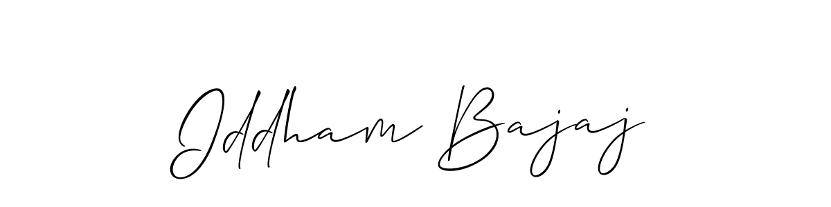 Iddham Bajaj stylish signature style. Best Handwritten Sign (Allison_Script) for my name. Handwritten Signature Collection Ideas for my name Iddham Bajaj. Iddham Bajaj signature style 2 images and pictures png