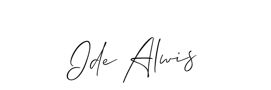 Also we have Ide Alwis name is the best signature style. Create professional handwritten signature collection using Allison_Script autograph style. Ide Alwis signature style 2 images and pictures png