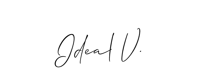 This is the best signature style for the Ideal V. name. Also you like these signature font (Allison_Script). Mix name signature. Ideal V. signature style 2 images and pictures png