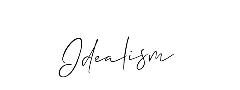 The best way (Allison_Script) to make a short signature is to pick only two or three words in your name. The name Idealism include a total of six letters. For converting this name. Idealism signature style 2 images and pictures png