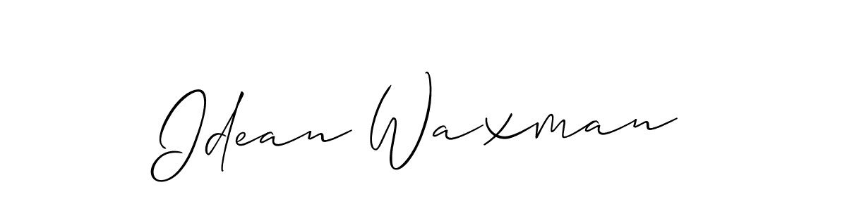 Also You can easily find your signature by using the search form. We will create Idean Waxman name handwritten signature images for you free of cost using Allison_Script sign style. Idean Waxman signature style 2 images and pictures png