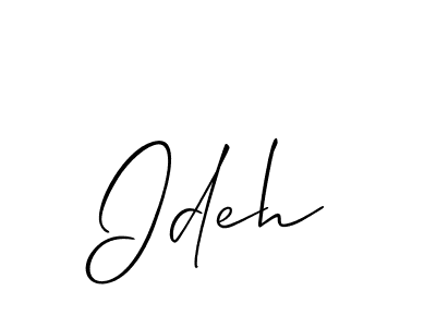 if you are searching for the best signature style for your name Ideh. so please give up your signature search. here we have designed multiple signature styles  using Allison_Script. Ideh signature style 2 images and pictures png