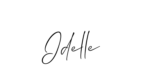 Create a beautiful signature design for name Idelle. With this signature (Allison_Script) fonts, you can make a handwritten signature for free. Idelle signature style 2 images and pictures png