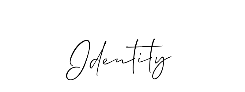 Create a beautiful signature design for name Identity. With this signature (Allison_Script) fonts, you can make a handwritten signature for free. Identity signature style 2 images and pictures png