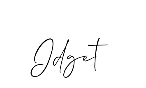 How to make Idget signature? Allison_Script is a professional autograph style. Create handwritten signature for Idget name. Idget signature style 2 images and pictures png