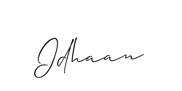 Best and Professional Signature Style for Idhaan. Allison_Script Best Signature Style Collection. Idhaan signature style 2 images and pictures png