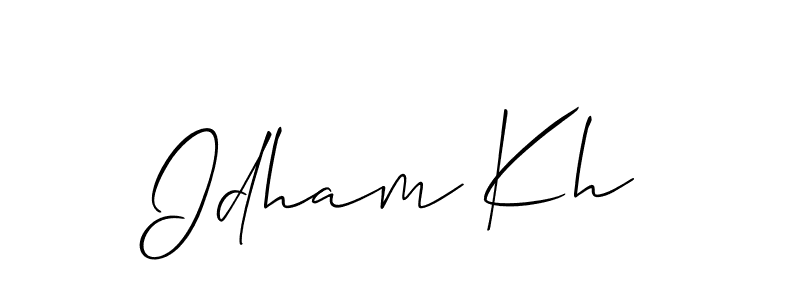 Make a beautiful signature design for name Idham Kh. Use this online signature maker to create a handwritten signature for free. Idham Kh signature style 2 images and pictures png