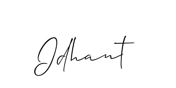 How to Draw Idhant signature style? Allison_Script is a latest design signature styles for name Idhant. Idhant signature style 2 images and pictures png