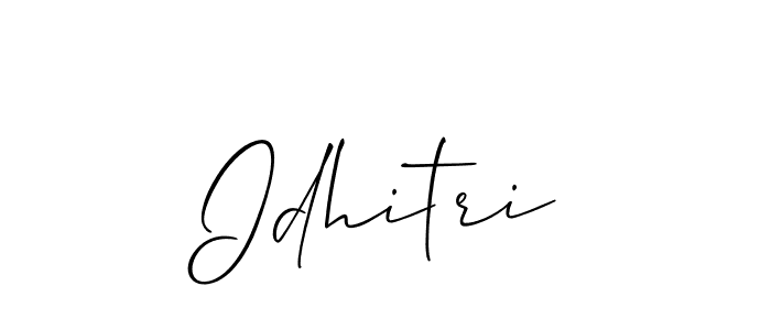 Idhitri stylish signature style. Best Handwritten Sign (Allison_Script) for my name. Handwritten Signature Collection Ideas for my name Idhitri. Idhitri signature style 2 images and pictures png