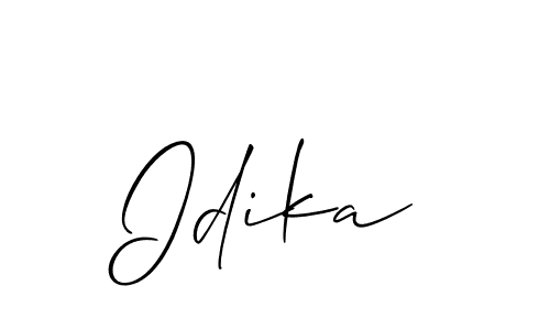 if you are searching for the best signature style for your name Idika. so please give up your signature search. here we have designed multiple signature styles  using Allison_Script. Idika signature style 2 images and pictures png