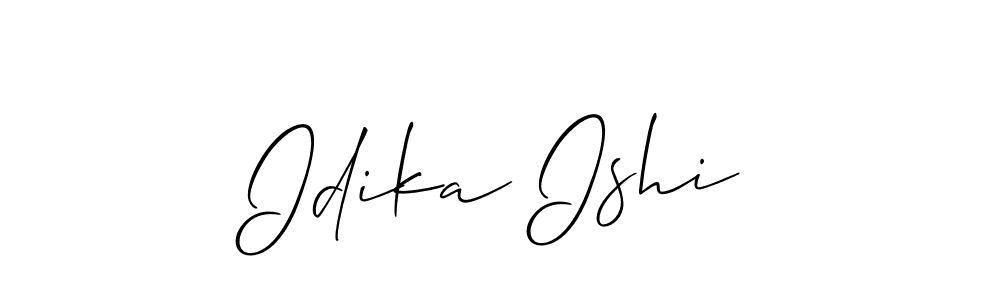 Also we have Idika Ishi name is the best signature style. Create professional handwritten signature collection using Allison_Script autograph style. Idika Ishi signature style 2 images and pictures png