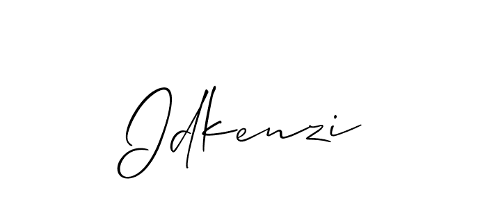 Create a beautiful signature design for name Idkenzi. With this signature (Allison_Script) fonts, you can make a handwritten signature for free. Idkenzi signature style 2 images and pictures png
