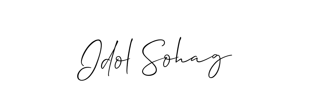 Also You can easily find your signature by using the search form. We will create Idol Sohag name handwritten signature images for you free of cost using Allison_Script sign style. Idol Sohag signature style 2 images and pictures png
